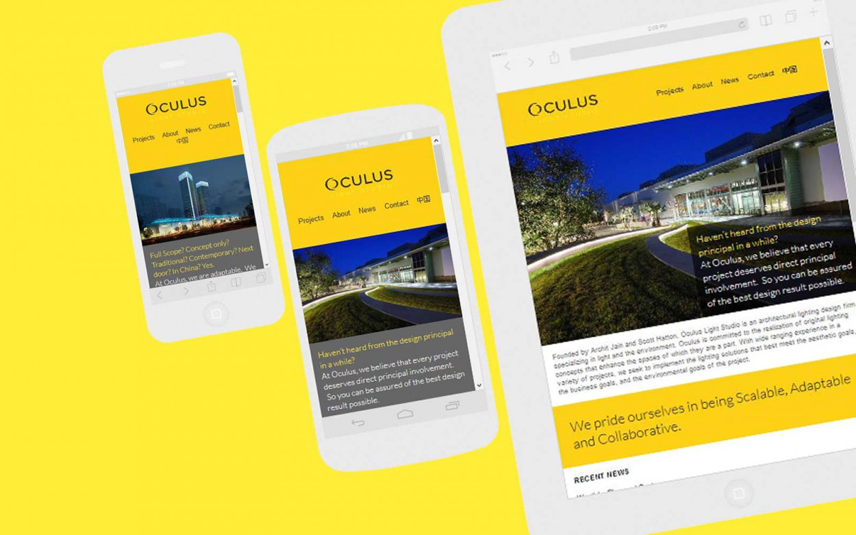 The New Scalable and Adaptable Web Presence | Oculus Light Studio